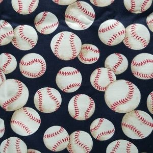Baseball Fabric blue, white, red .75 yards